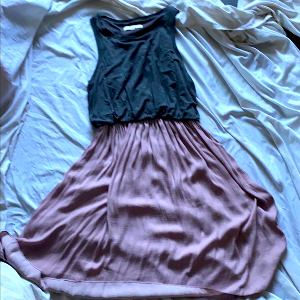 Cotton and chiffon tank dress